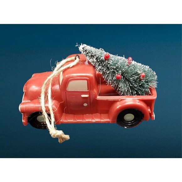 New Set of 3 Ornaments Red Truck - Christmas Tree - Holiday Woodlands - Orig Box - Picture 1 of 9